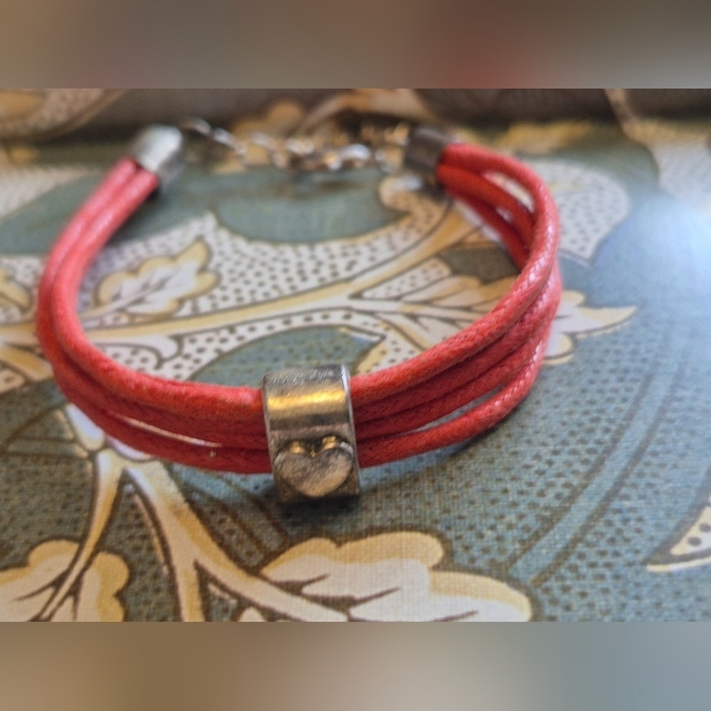 Pink Heart Charm Bracelet